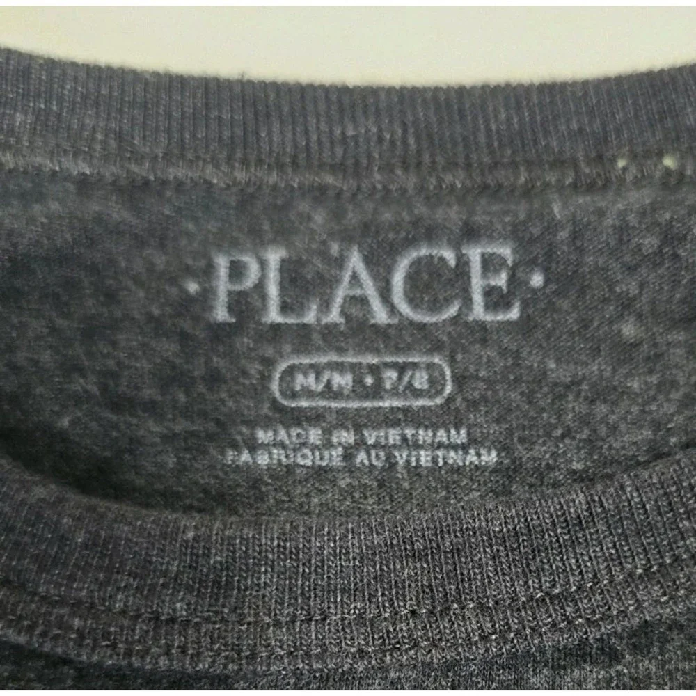 Children's Place Boy's Medium (7-8) Graphic T-shirt Dark‎ Gray Short-Sleeve